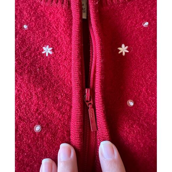 Talbots Vtg Merino Wool Winter Pattern Sweater Vest Size Medium - Picture 7 of 8